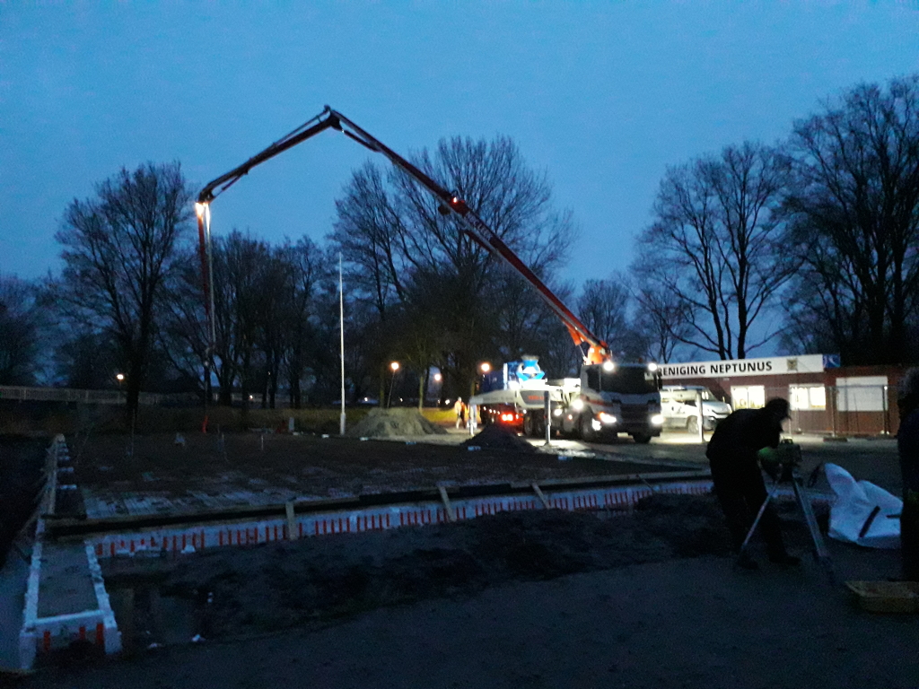 Beton storten op 7 februari